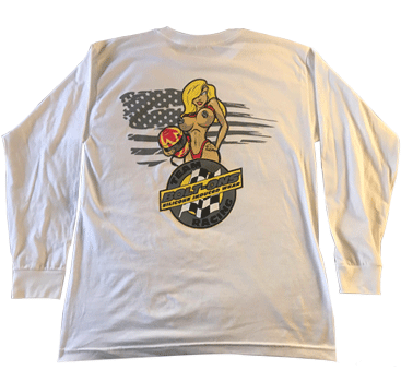 Team Bolt-ons Race Jesse Long Sleeve White T-Shirt - Team